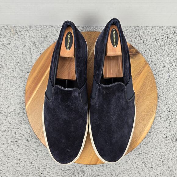 Vince Mens 12M Fenton Black Suede Leather Daily Slip On Casual Daily Sneaker - Picture 5 of 13